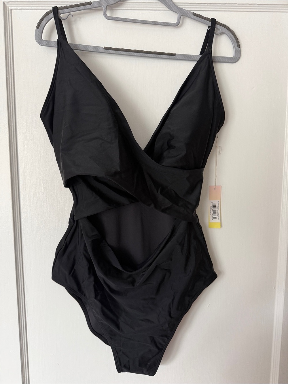 summersalt Black One-Piece long torso Swimsuit with Cutout